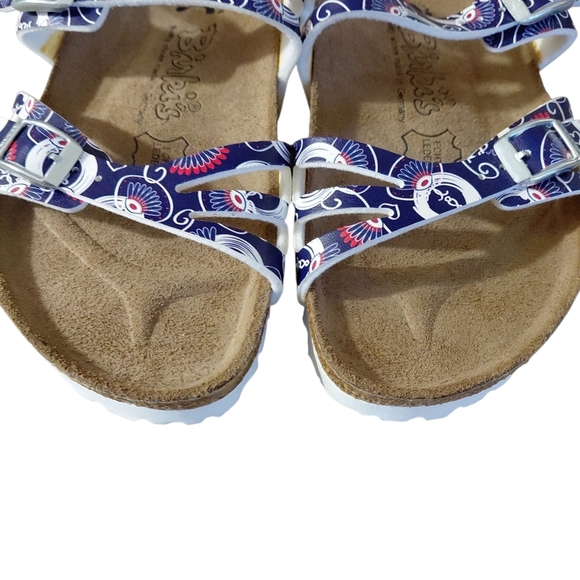Birkies By Birkenstock Florida Colorful Printed Sandals Size 6 EU 36 - Picture 3 of 11